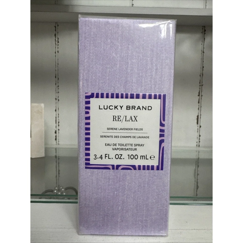 Lucky Brand RE/LAX Serene Lavender Fields EDT  Spray Size 3.4 oz  New Sealed Box